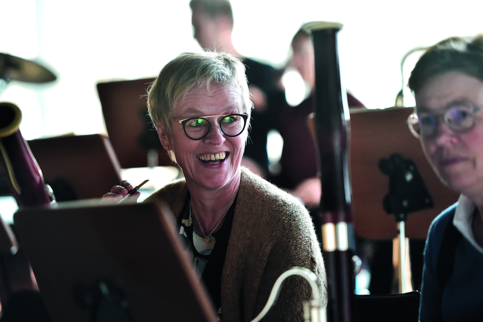 2 gut gelaunte Fagottistinnen bei der Bundesmusikwoche 2019, Foto: Ruth Dill