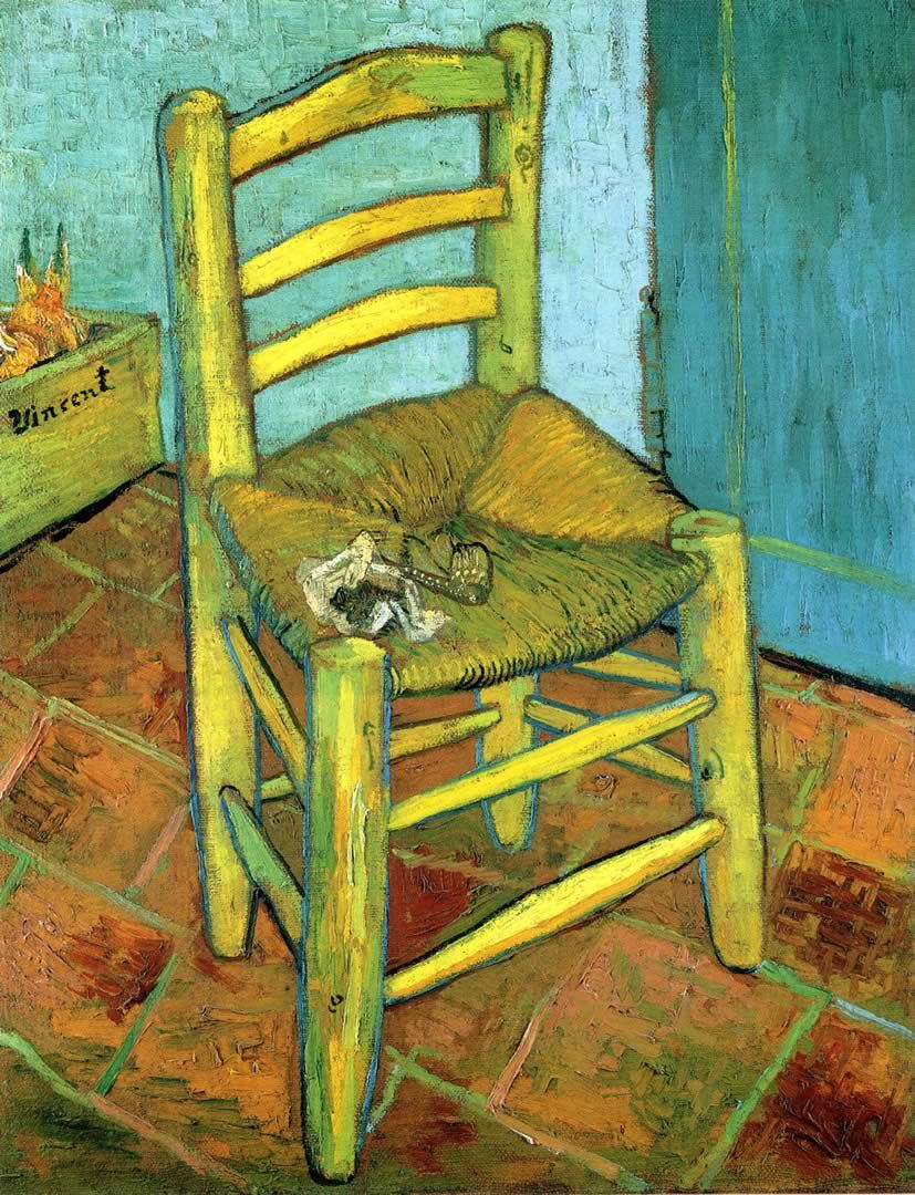 Dieser berühmte Bast-Flecht-Stuhl von Vincent van Gogh dürfte auch nur bedingt geeignet sein zum entspannten Musizieren...