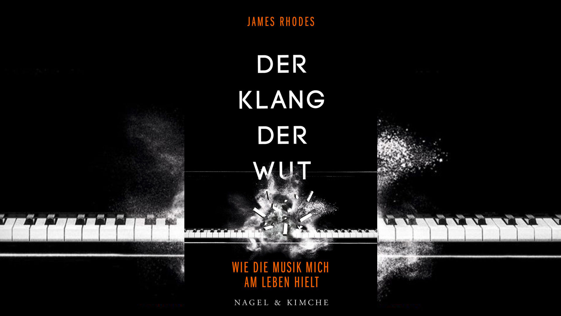 Eine explodierende Klaviertastatur